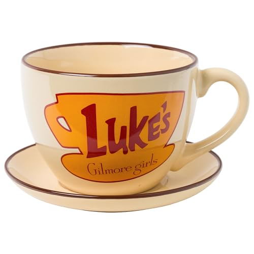 Silver Buffalo Gilmore Girls Luke’s Diner Oversized 22oz Ceramic Mug, Multicolor