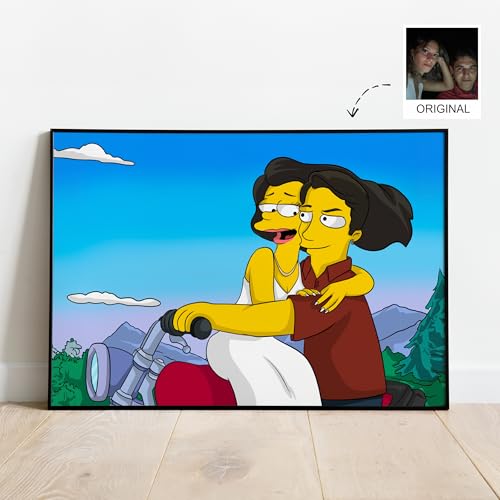 Custom Hand-Drawn Cartoon Portrait Illustration from Your Photo