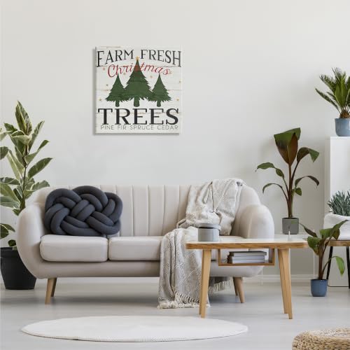 Stupell Unframed Wrapped Canvas 24 x 24 in Farm Fresh Christmas Trees