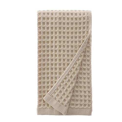 Waffle Hand Towel - 100% Cotton Quick-Dry Bathroom & Kitchen Towel, Beige