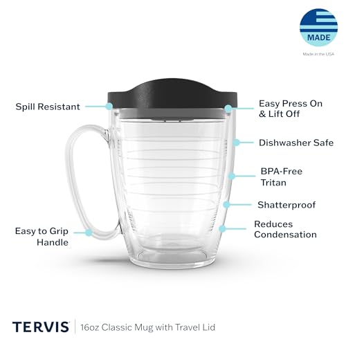Tervis Comfort and Joy Christmas Holiday 16oz Insulated Travel Mug, Made in USA