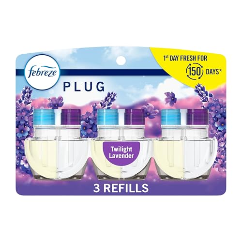 Scented Oil Plug-In Air Freshener Refills, Twilight Lavender - 3 Pack