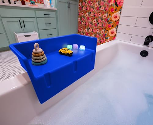 Mini Bathtub Splash Guard and Toy Tray for Kids - BPA-Free Plastic