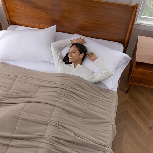 Lightweight Cooling Blanket - Soft Jersey Quilt for Hot Sleepers, 70" x 90"