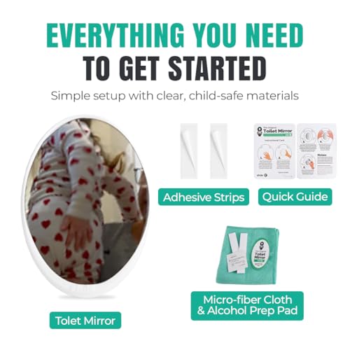 Toilet Mirror for Potty Training - Shatterproof Hygiene Aid for Kids