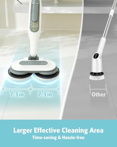 2-Pack Upgraded Steam Mop Brush Pads for Hard Sealed Floors