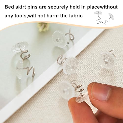 50Pcs Twist Upholstery Pins for Slipcovers, Bed Skirts and Drapes