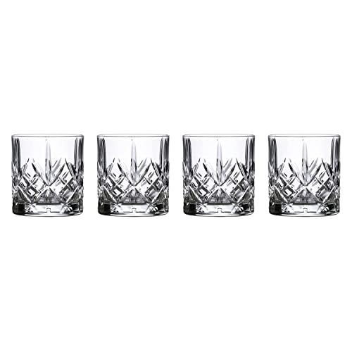 Maxwell Crystal Tumbler Glasses, 11 oz, Set of 4