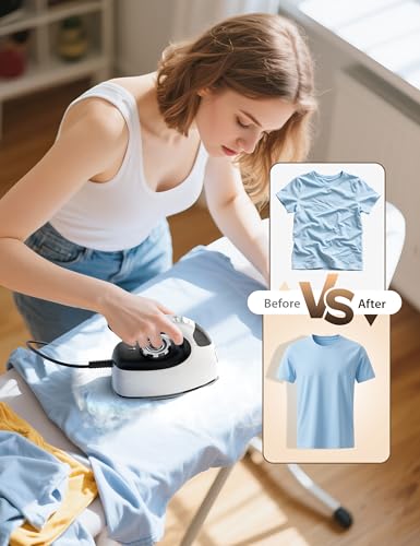 Portable Mini Steam Iron with Rotary Temp Control for Travel and Sewing