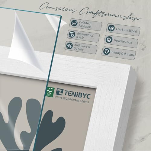 TENIBYC 20x28 White Wood Wall Picture Frame 3 Pack – Hang Posters & Photos