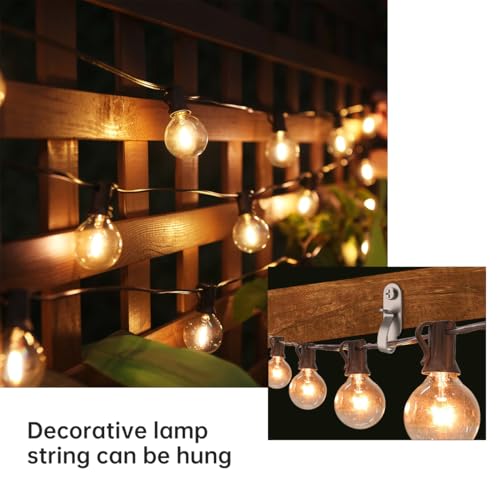 Stainless Steel Screw Hooks for String Lights, 40 Pack Anti-Drop Hangers