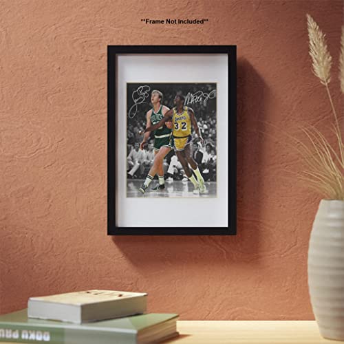 Signed Magic Johnson & Larry Bird Autographed Wall Art - 8x10 Sports Memorabilia