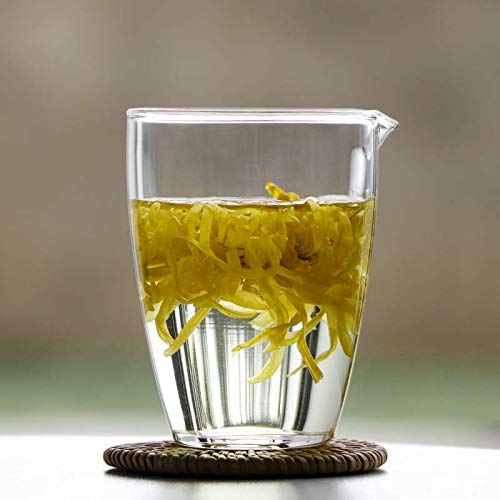 Sizikato 8 Oz Borosilicate Glass Tea Sharing Cup - Clear Kungfu Tea Pitcher