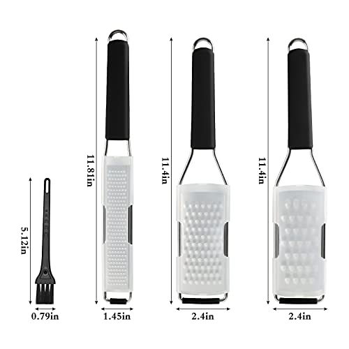 3-Piece Stainless Steel Kitchen Grater and Lemon Zester Set