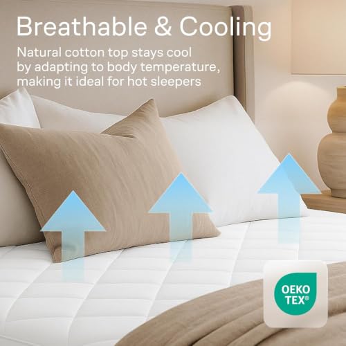 Niagara Sleep Solution Queen Cotton Mattress Pad - Extra Deep Pocket 20"