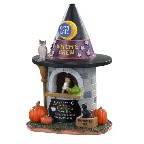Witch's Brew Coffee Booth Halloween Village Table Accent, 5.63-inch