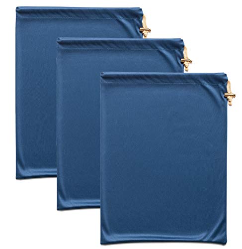 XL Microfiber Drawstring Storage Bags - 3-Pack, 15x12 Inch Lint-Free Pouches