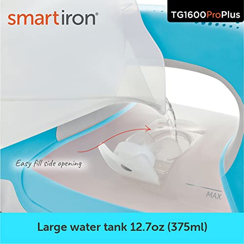 Oliso ProPlus Auto-Lift Steam Iron Turquoise 1800W for Sewing & Quilting
