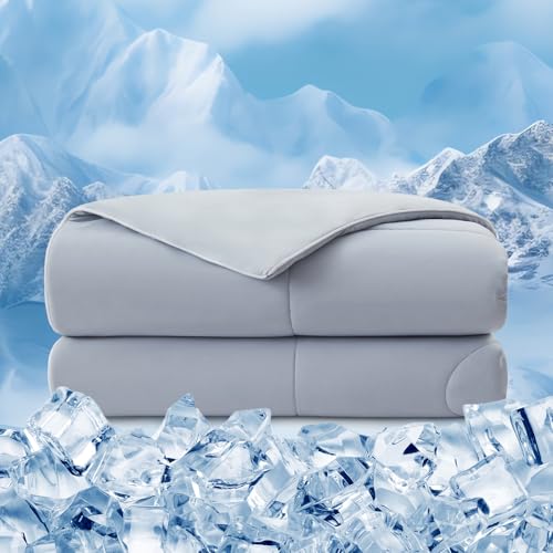 Cooling Comforter Queen Size - Double Sided Breathable Blanket for Hot Sleepers