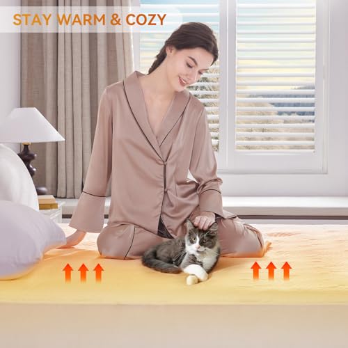 Guohaoi Electric Heated Mattress Pad Twin 39x75 with 6 Heat Settings & Timer