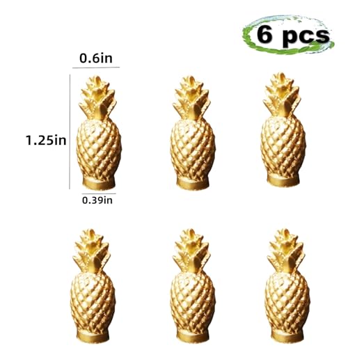 Magnetic Decorative Pineapple Door Hinge Toppers - Set of 6