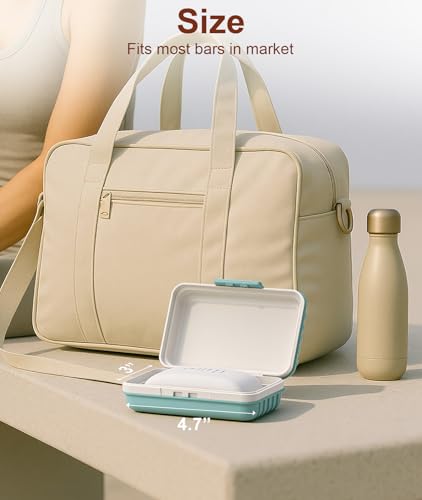 Quatish Leakproof Travel Bar Soap Holder Dish with Lid and Drainage Tray