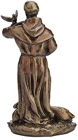 Veronese Design Saint Francis of Assisi Statue - Hand-Painted Antique Bronze Finish | 3.38 Inch Home Decor