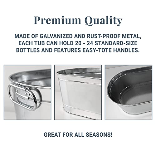 Let's Make Memories Personalized Galvanized Beverage Tub - No Stand, Custom Name & Initial, 5.5 Gallons