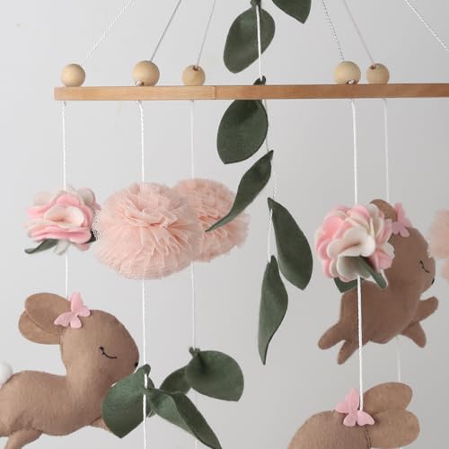 Handcrafted Bunny Hanging Mobile for Nursery and Kids Room Decor