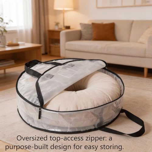 Clear Christmas Wreath Storage Bags 24 Inch 2 Pack Waterproof