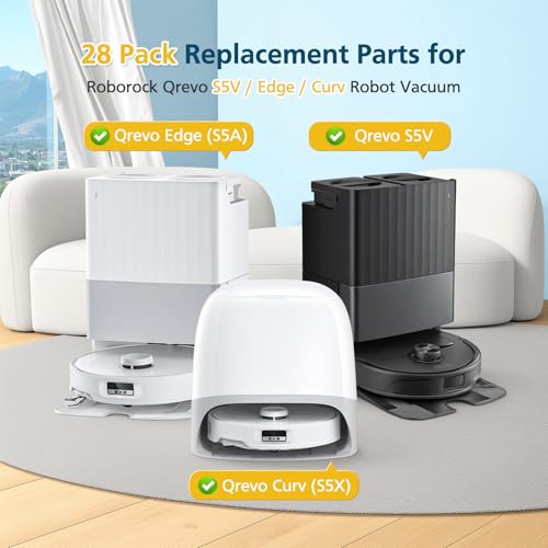 Lacvik Replacement Parts Kit for Roborock Qrevo S5V Edge Curv Vacuum