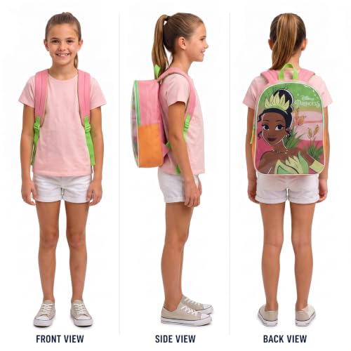 Disney Princess Tiana Kids Backpack - Girls School & Daycare Bag, 15 Inch