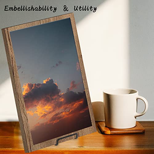 8.5 Inch Metal Display Stands for Plates and Pictures, 4-Pack Black Easel