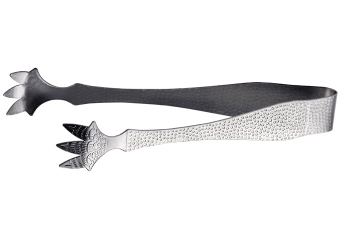 Winco 7-Inch Heavy-Duty Stainless Steel Ice Tongs with 5 Prongs for Commercial Use