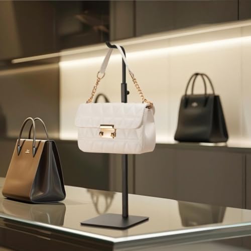 Adjustable Tabletop Display Stand - 2-Pack Metal Handbag & Banner Holder