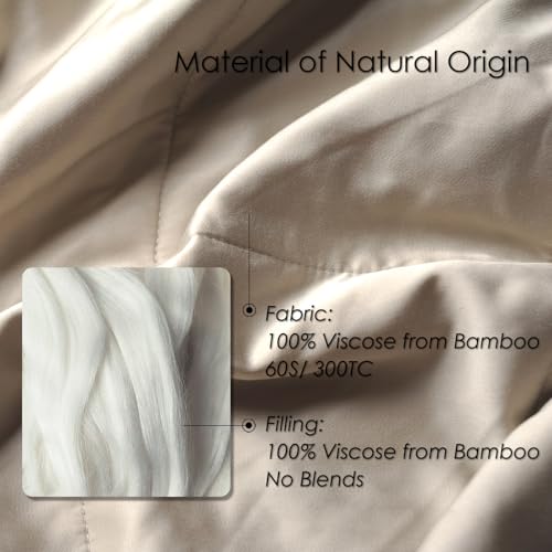 Lightweight Bamboo Quilt Blanket - King Size, Breathable & Machine Washable