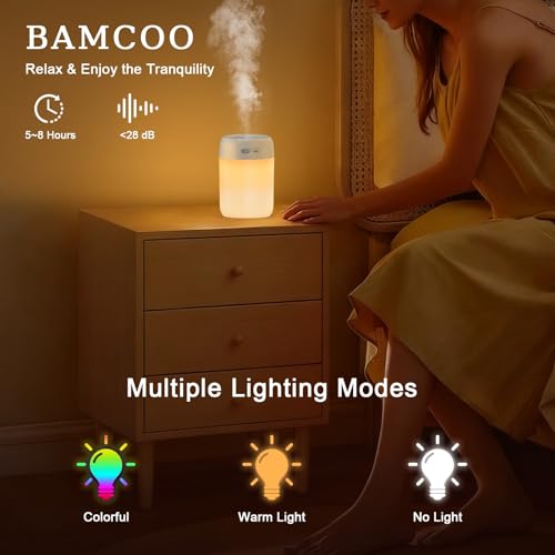 Plant Humidifier 650ml with Colorful Lights for Indoor Plants and Desk