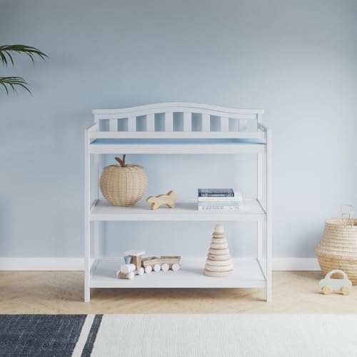 2-Piece Nursery Set: 4-in-1 Convertible Crib and Arch Top Changing Table