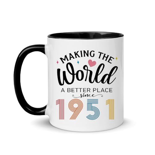 75th Birthday Mug for Women Men 11oz - Funny 1951 Celebration Gift - LXQM Variation 75