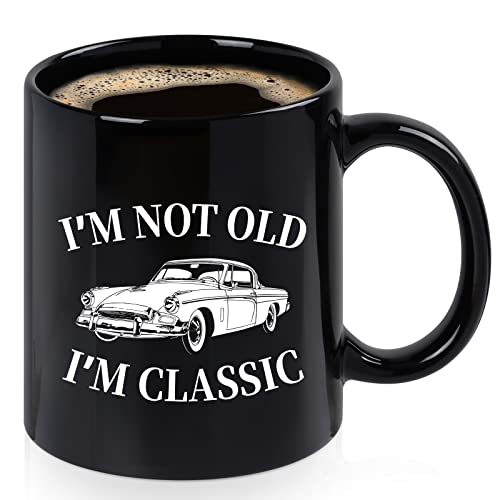 Im Not Old Im Classic Maustic Coffee Mug - Black 11 oz, Funny Car "Dad" Gift
