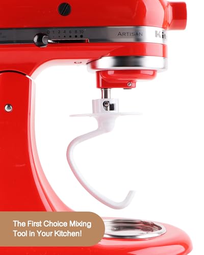 Coated C-Shaped Dough Hook Attachment for 4.5–5 Quart Tilt-Head Stand Mixers