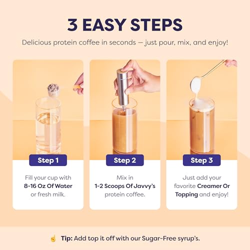 Caramel Latte Protein Coffee Powder - 10g Whey Protein & 80mg Caffeine