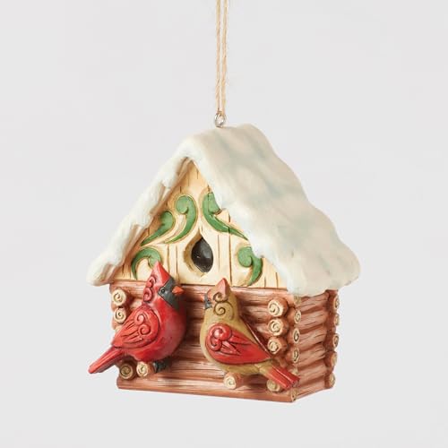 Jim Shore Heartwood Creek Christmas Birdhouse Ornament - Rustic Cabin Decor