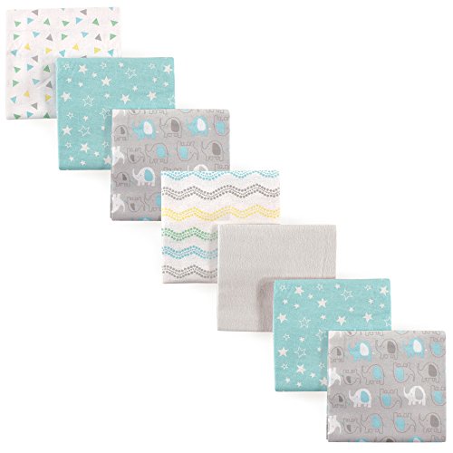 Luvable Friends Soft Cotton Flannel Baby Receiving Blankets - 7 Pack, 30x30"