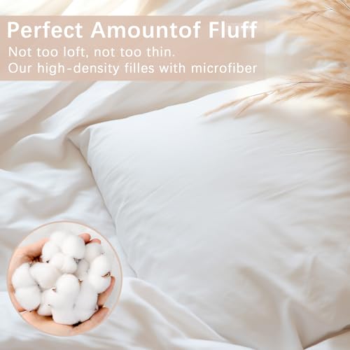 12x20 Throw Pillow Inserts Set of 2 - 100% Cotton Cover Pillow Forms