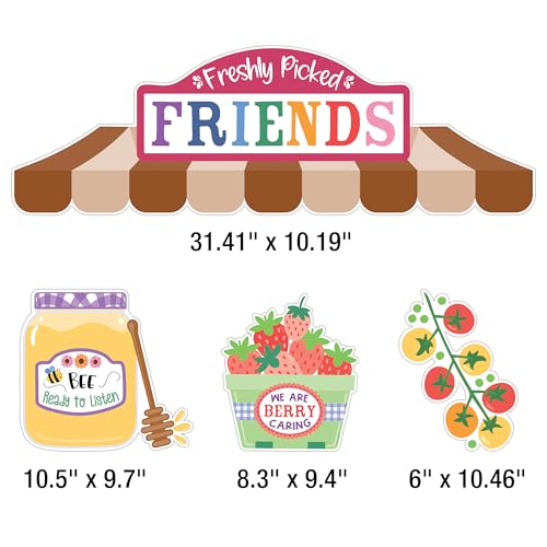 41pc Farmers Market Classroom Bulletin Board Set - Fruit Theme Decor