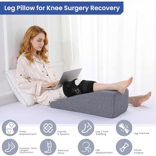 Leg Elevation Pillow for Post-Surgery Recovery - Wedge Support
