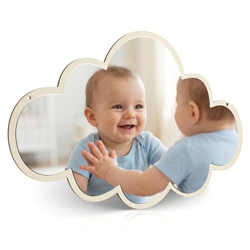 Cloud-Shaped Acrylic Wall Mirror for Kids Nursery and Bedroom Decor
