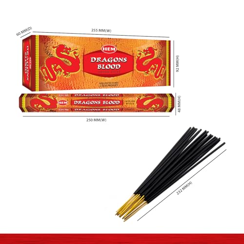 Dragon's Blood Hand-Rolled Incense Sticks - 120 Count Box for Stress Relief