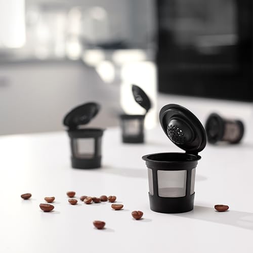 4-Pack Reusable Single-Serve Coffee Pod Filters with Stainless Steel Mesh